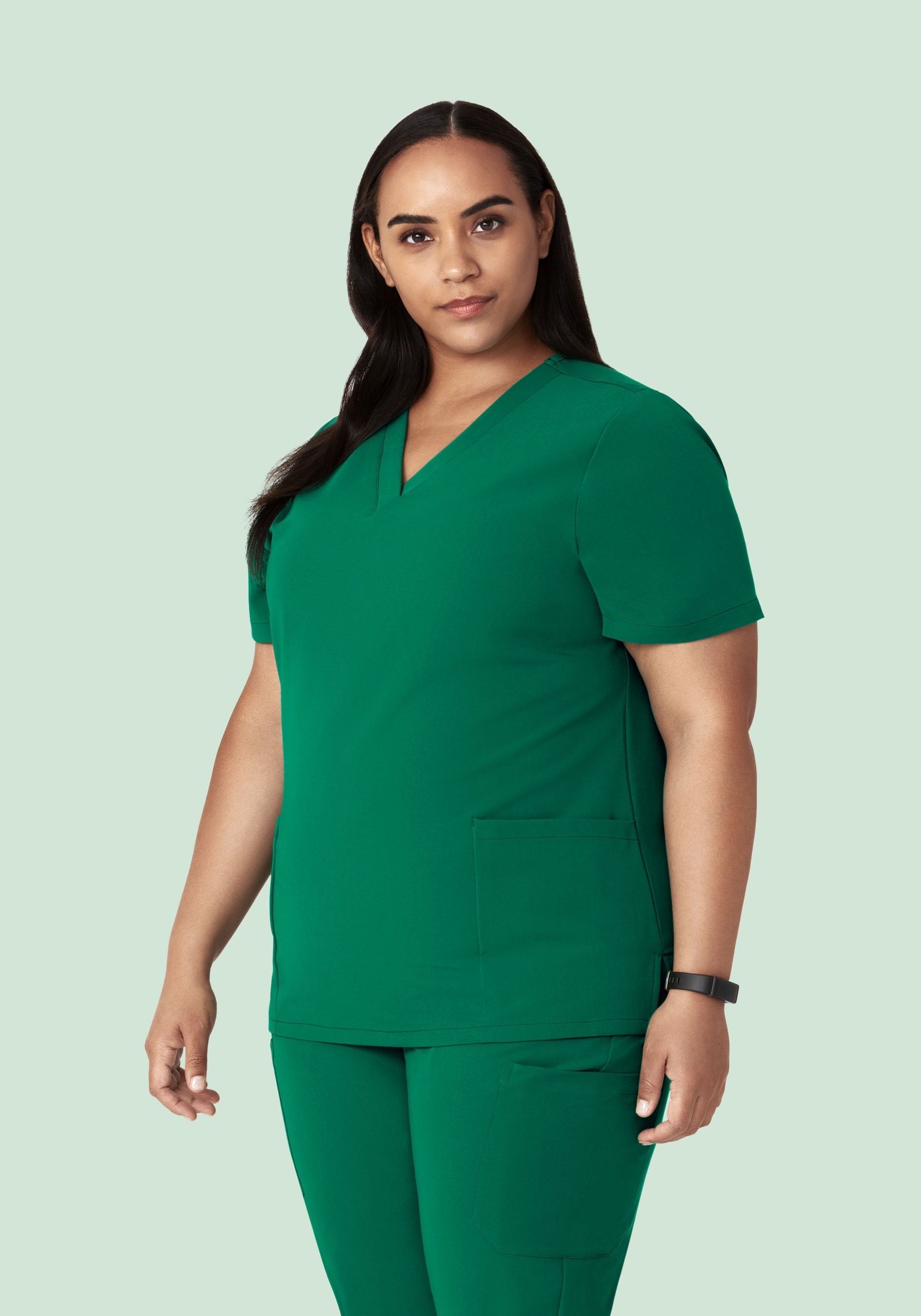 6 Pocket Top Envy Green