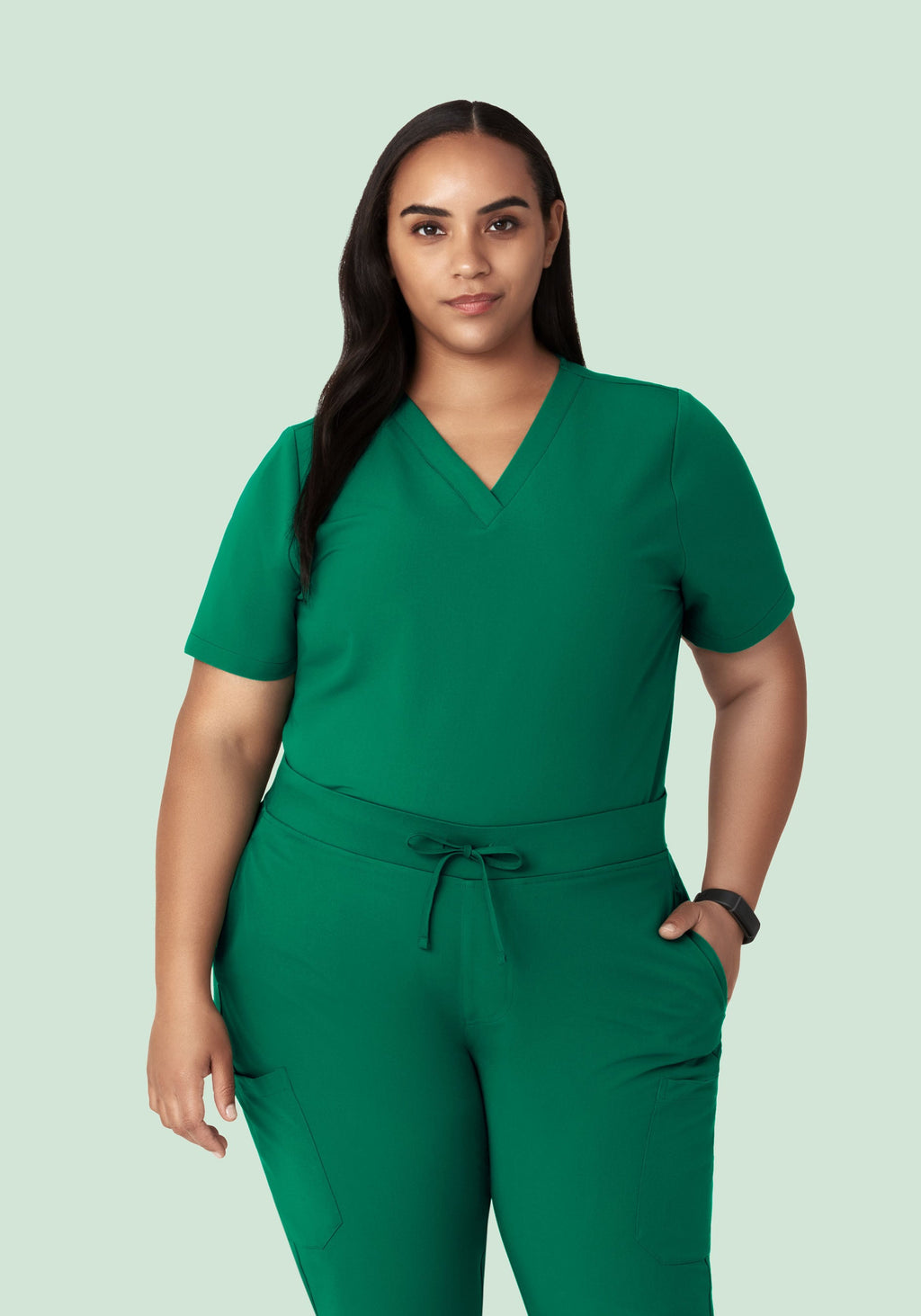 6 Pocket Top Envy Green