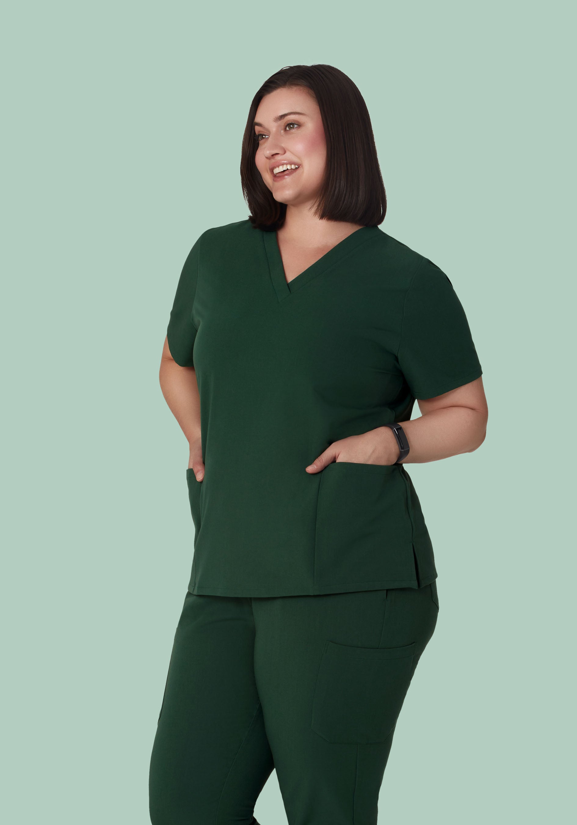 6 Pocket Top Midnight Green