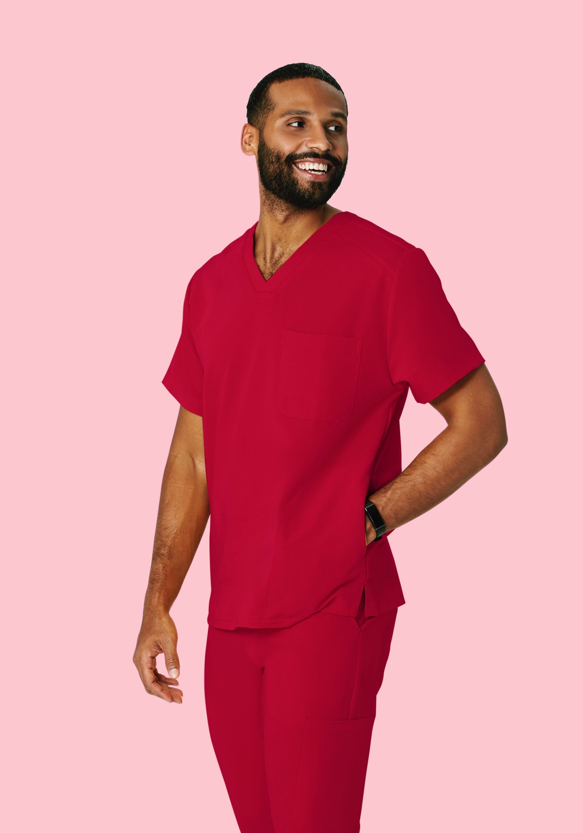 Three Pocket Top Crimson