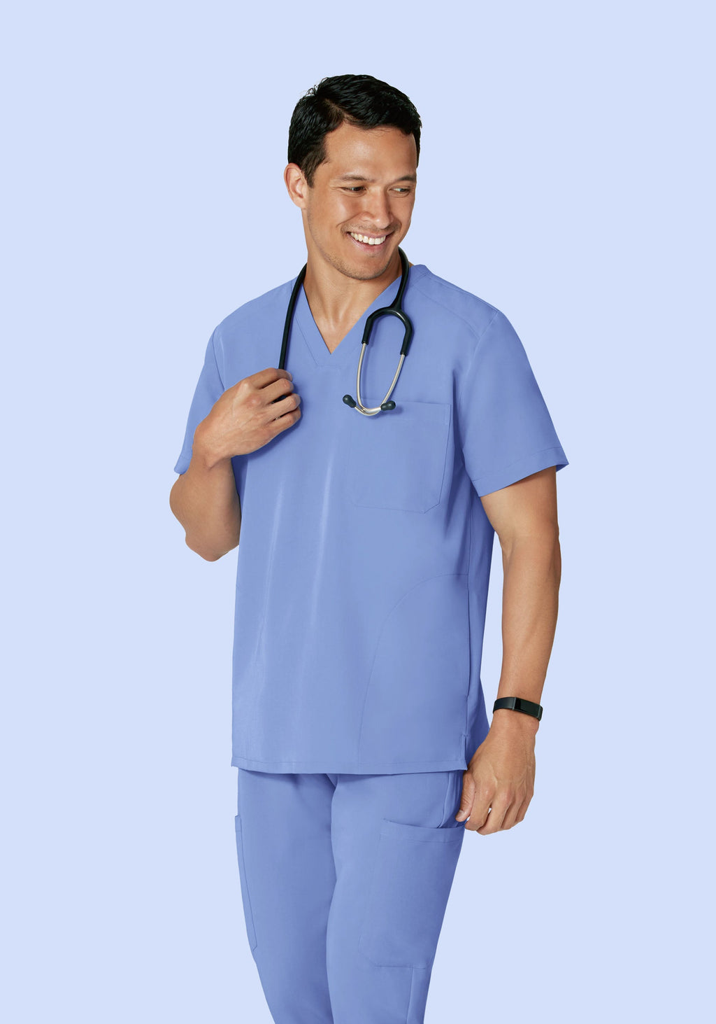 Three Pocket Top Coastline Blue