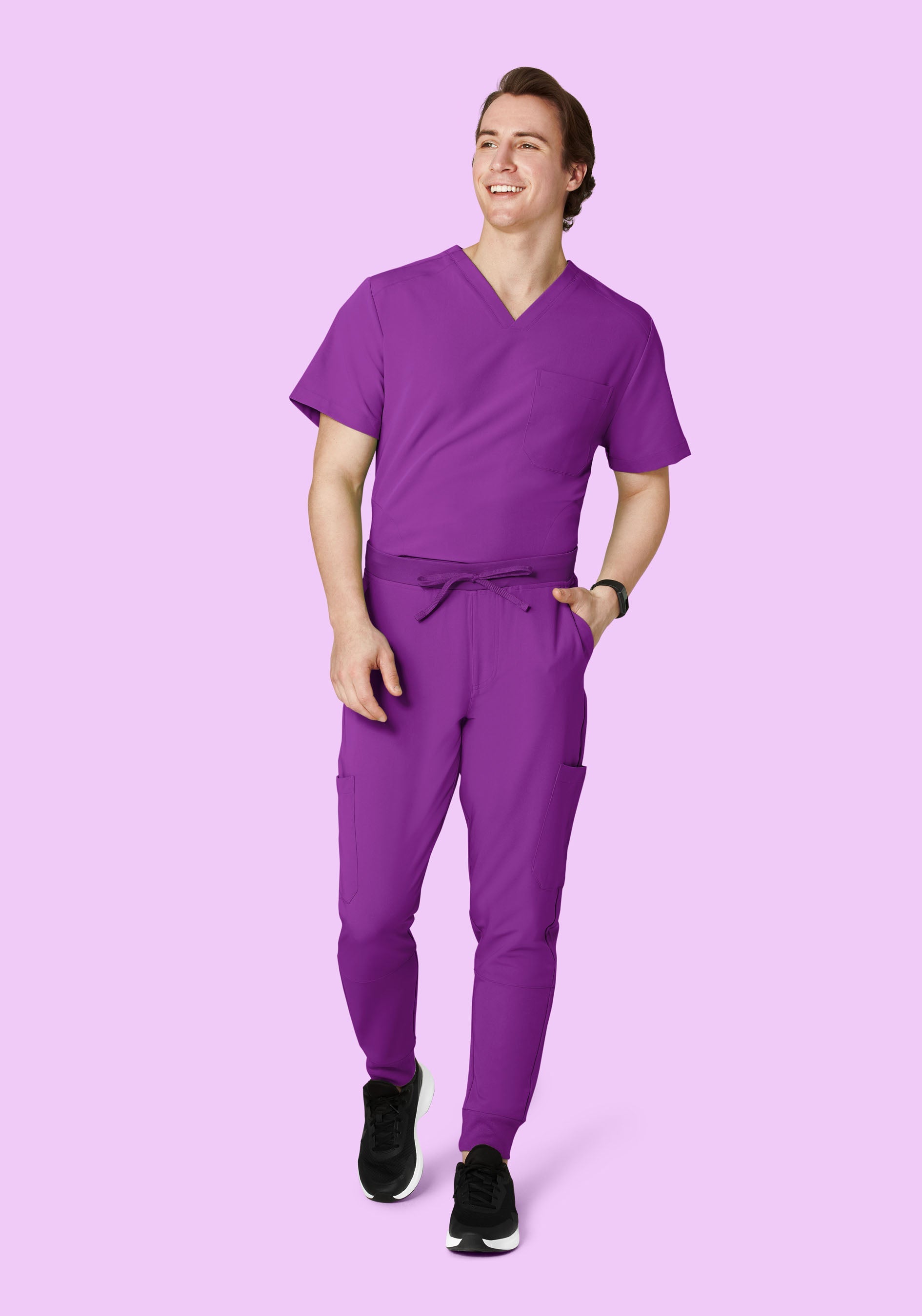 Three Pocket Top Cyber Grape