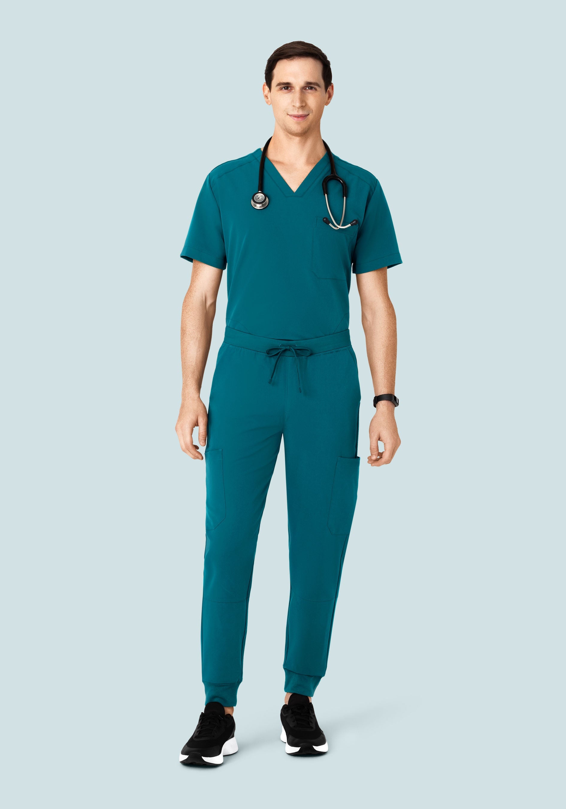 Three Pocket Top Peacock