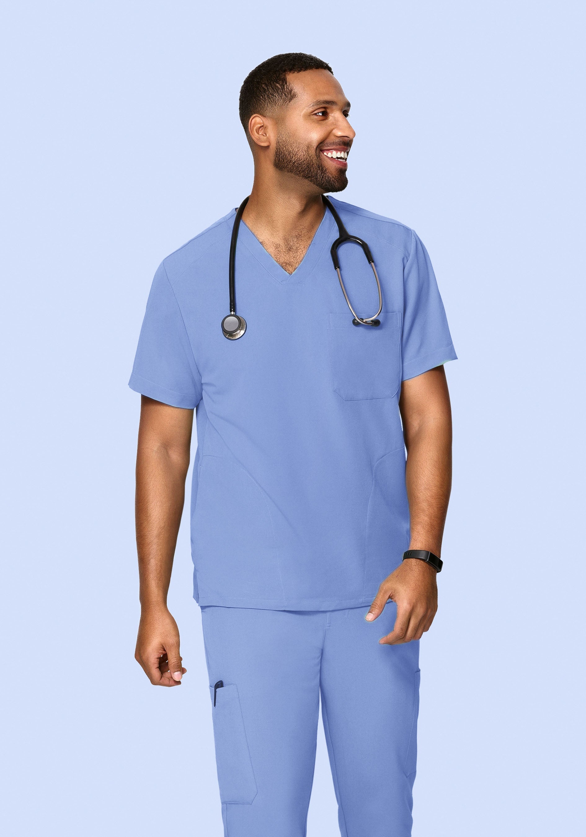 Three Pocket Top Coastline Blue