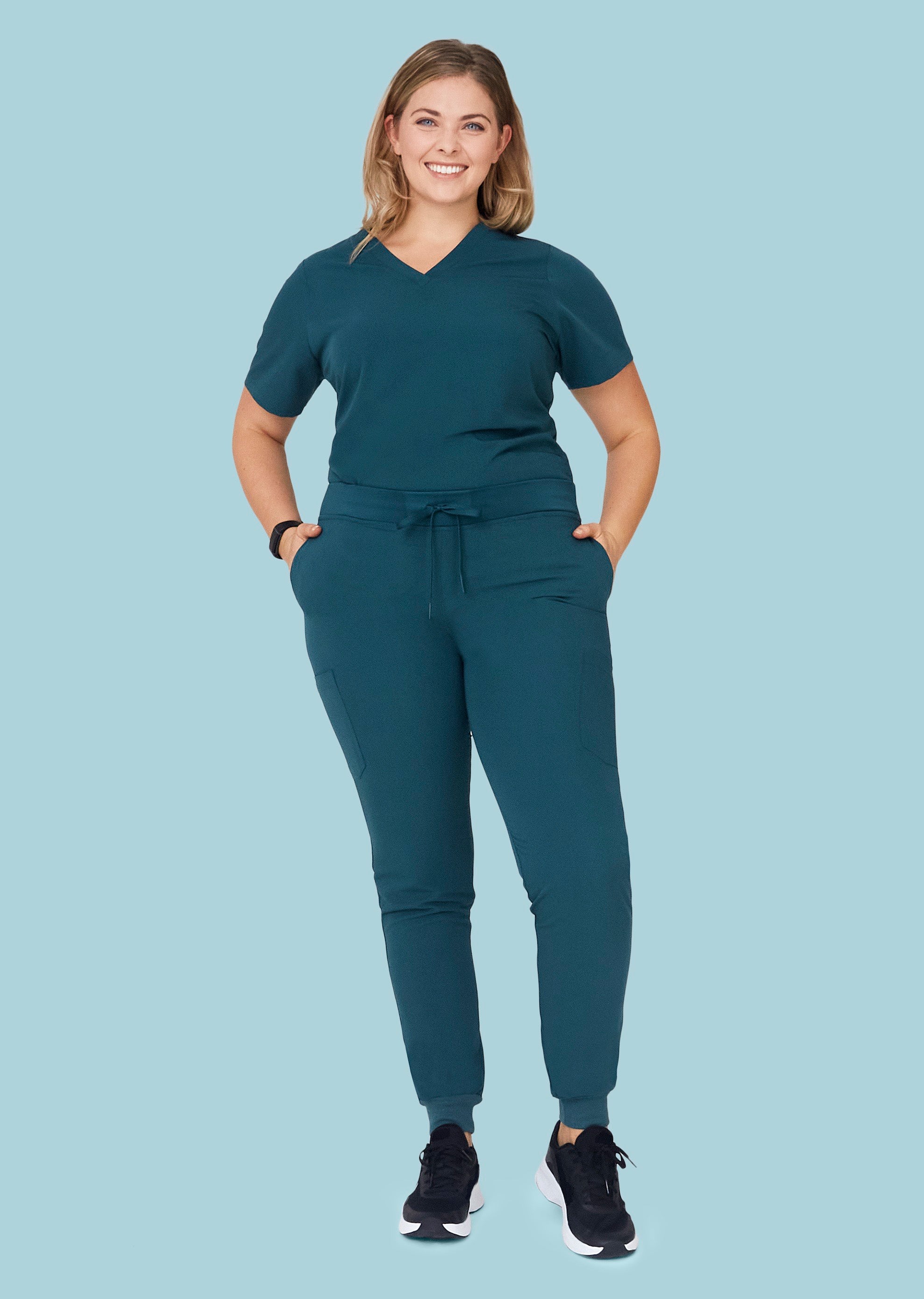 6 Pocket Top Caribbean Blue