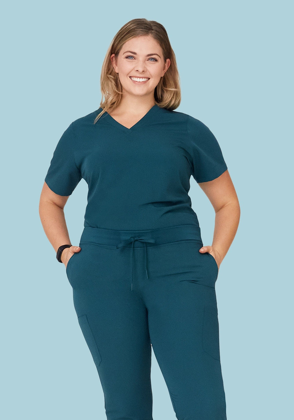 6 Pocket Top Caribbean Blue