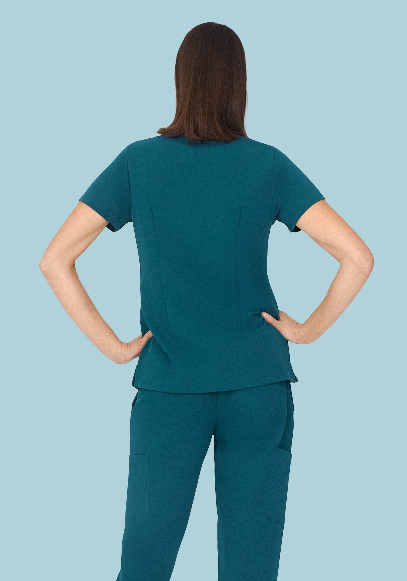 6 Pocket Top Caribbean Blue